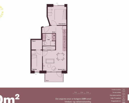 3 værelses lejlighed i København S