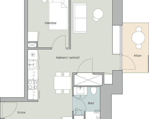 2 værelses lejlighed i Aalborg