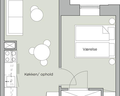 2 værelses lejlighed i Aalborg