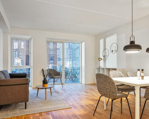 Nyopført 4-værelses lejlighed i Brokvarteret