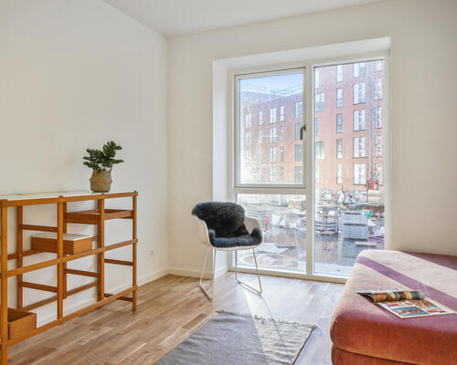 Nyopført 4-værelses lejlighed i Brokvarteret