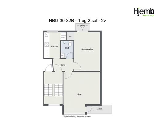 2 værelses lejlighed i Fredericia