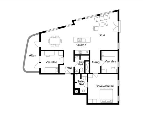 4 værelses lejlighed i København Ø