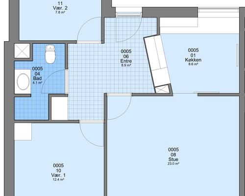 3 værelses lejlighed i Viborg