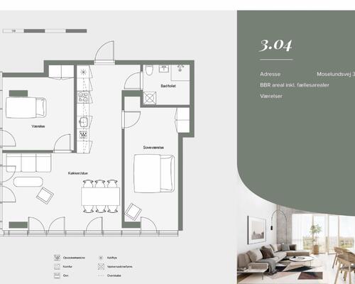 3 værelses lejlighed i Helsingør