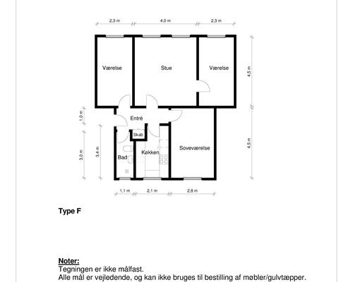 3 værelses lejlighed i Aalborg