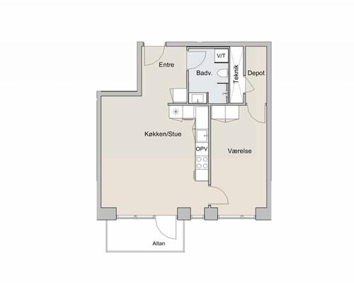 2 værelses lejlighed i Brøndby