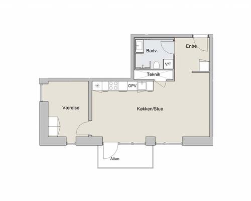 2 værelses lejlighed i Brøndby