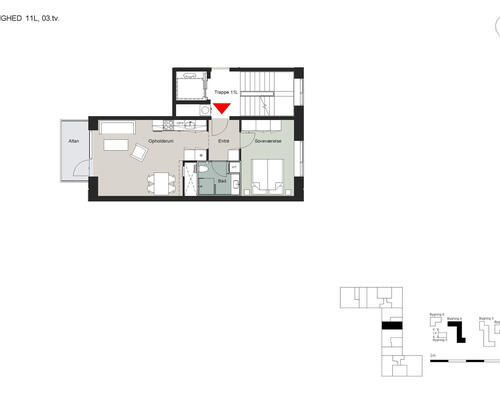 2 værelses lejlighed i København S