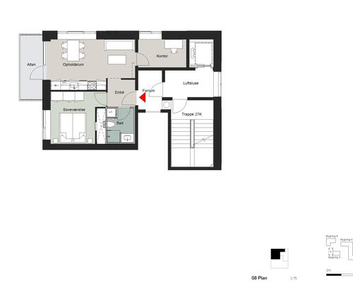 2 værelses lejlighed i København S