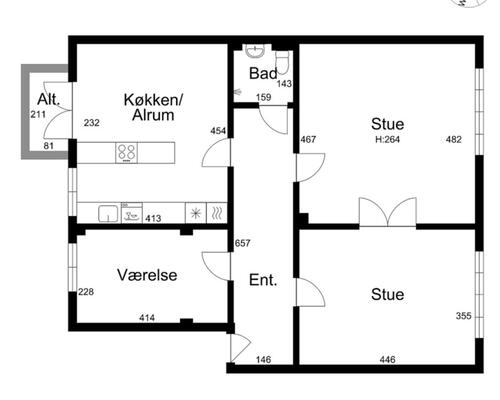 3 værelses lejlighed i Glostrup