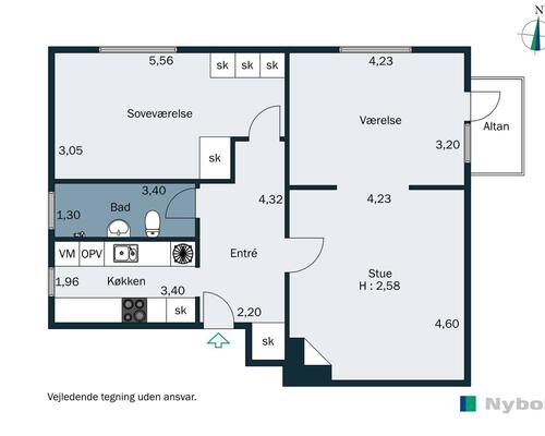 Lejlighed med udsigt til Øresund på Strandvejen | København Ø