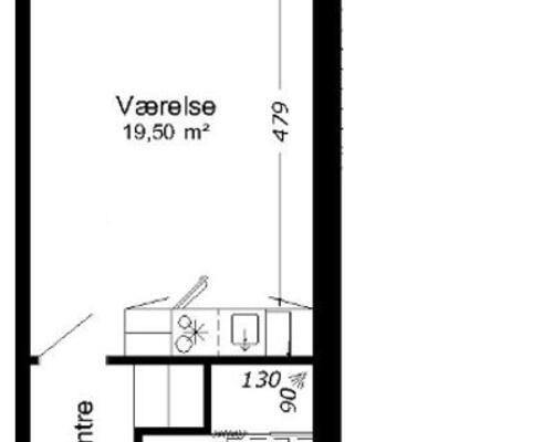 1 værelses lejlighed i Rønde