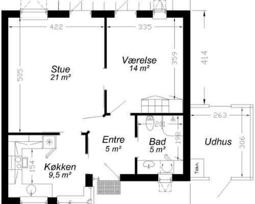 2 værelses lejlighed i Gjerlev J