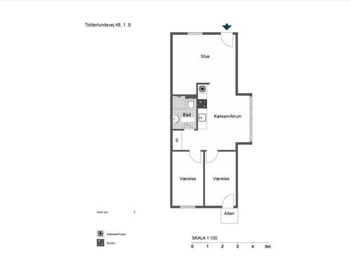 3 værelses lejlighed i Odense C