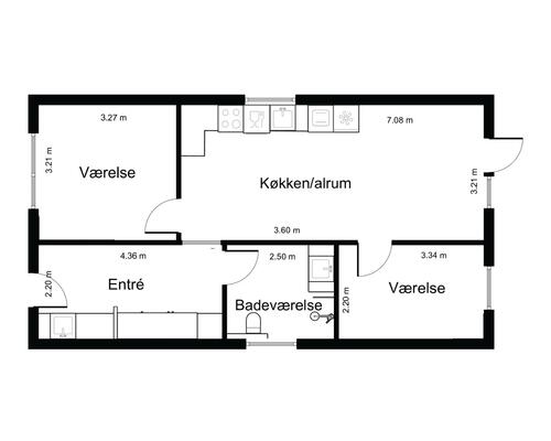 2 værelses hus i Hjortshøj