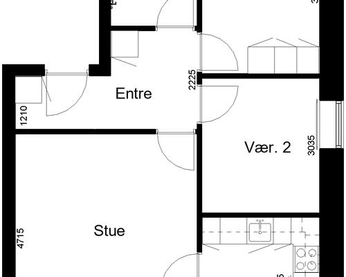 3 værelses lejlighed i Rødding