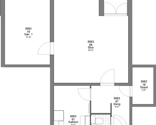2 værelses lejlighed i Haderslev