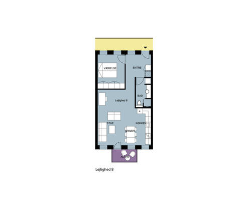 1 værelses lejlighed i Hillerød