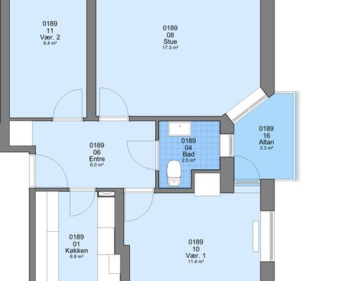 3 værelses lejlighed i Viborg