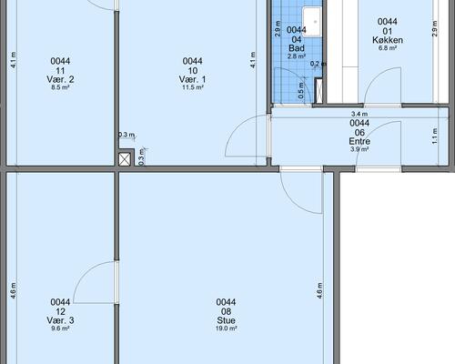 4 værelses lejlighed i Randers NV