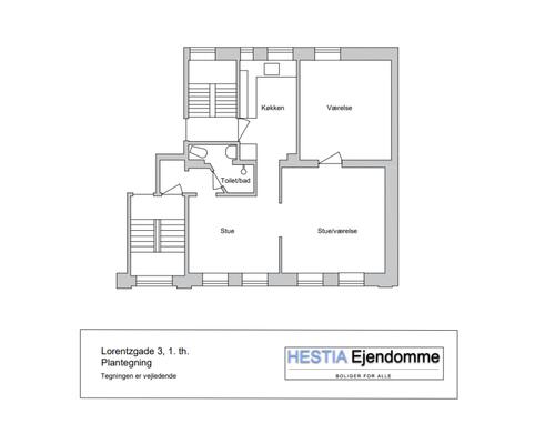 3 værelses lejlighed i Randers