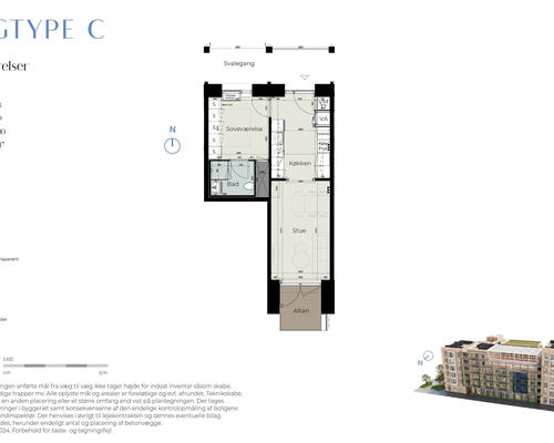 2 værelses lejlighed i Køge