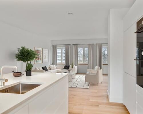 Istandsat 2-værelses med stort køkken-alrum