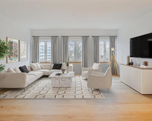 Istandsat 2-værelses med stort køkken-alrum