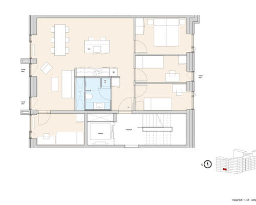 5 værelses lejlighed i København S