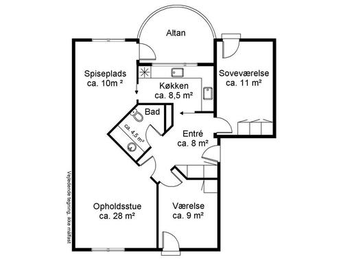 3 værelses lejlighed i Fredericia