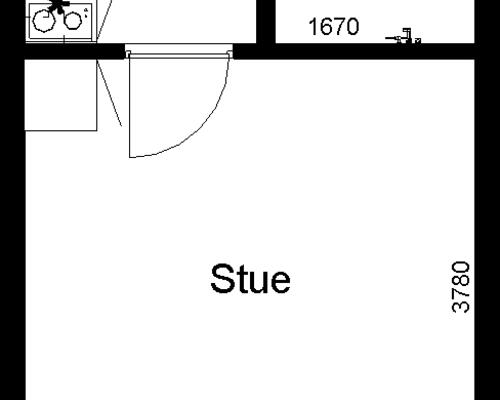 1 værelses lejlighed i Viborg