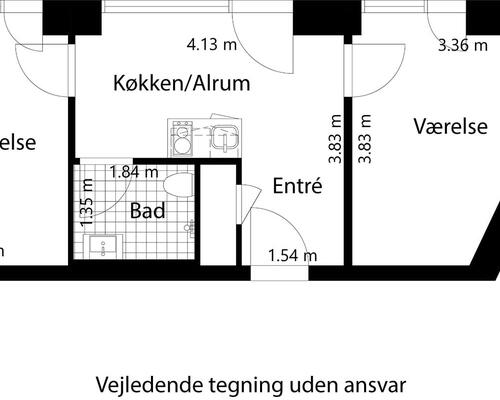 2 værelses lejlighed i Valby