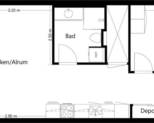 2 værelses lejlighed i Horsens
