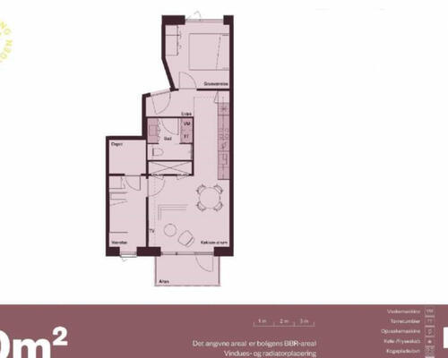 3 værelses lejlighed i København S