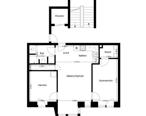3 værelses lejlighed i Odense S