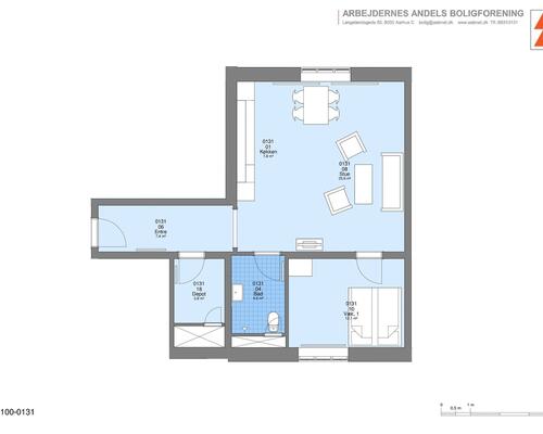 1 værelses lejlighed i Risskov