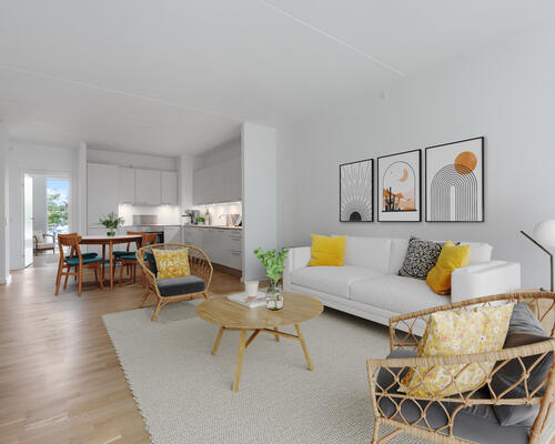 Lys og rummelig 4-værelses lejlighed i Søborg.