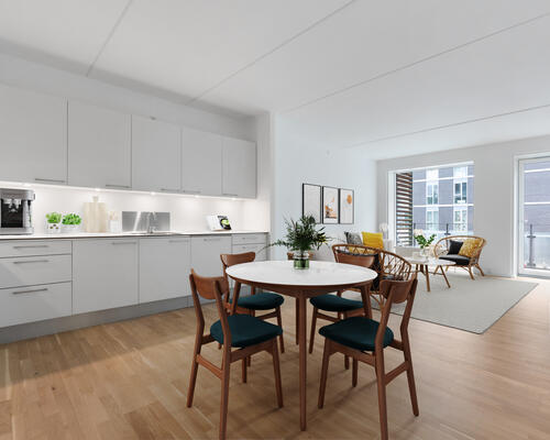 Lys og rummelig 4-værelses lejlighed i Søborg.