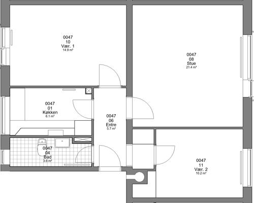 4 værelses lejlighed i Varde