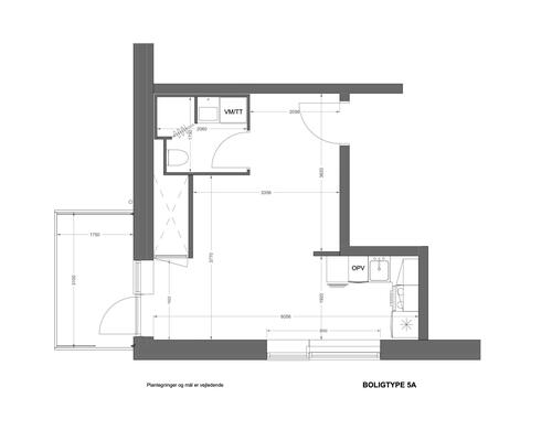 1 værelses lejlighed i Tilst