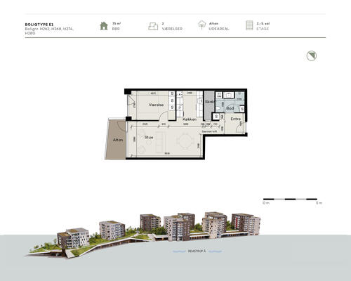 2 værelses lejlighed i Silkeborg