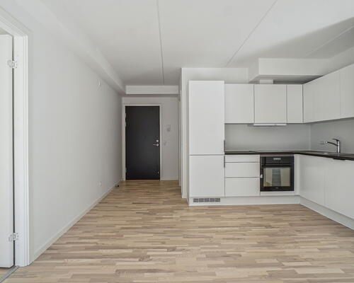 Egedal stationsby - Praktisk 2 vær. lejebolig med stor altan