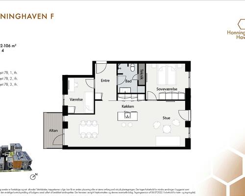 3 værelses lejlighed i Tilst