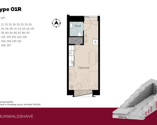 1 værelses lejlighed i København Ø