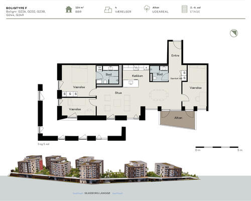 4 værelses lejlighed i Silkeborg