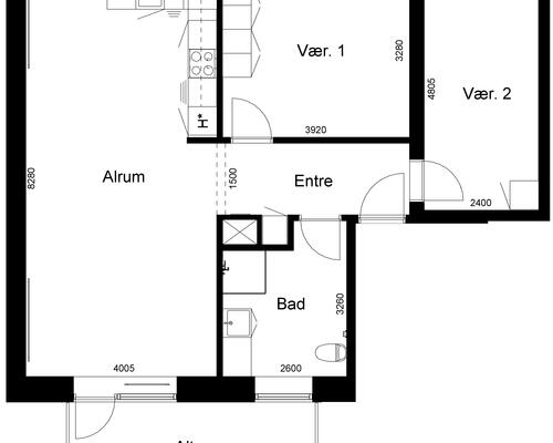 3 værelses lejlighed i Skjern