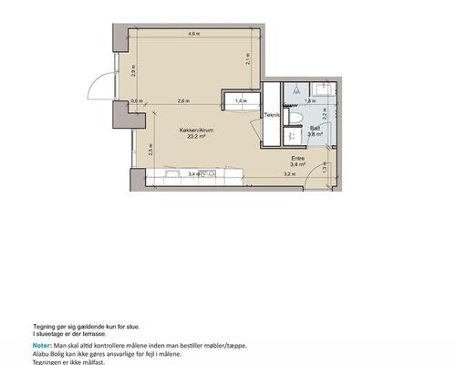 1 værelses lejlighed i Aalborg Øst