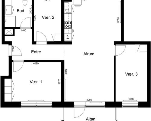 4 værelses lejlighed i Skjern