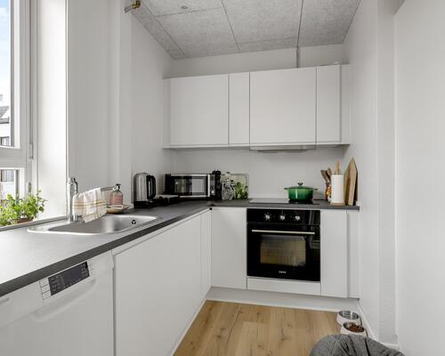 Lejlighed med stor altan, nyt køkken og nyt bad i Jyllandsgade